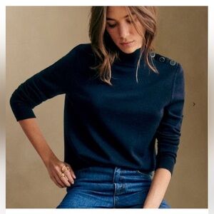 Sezane - Jacob Jumper - Merino Wool Navy/Marine - Size XS